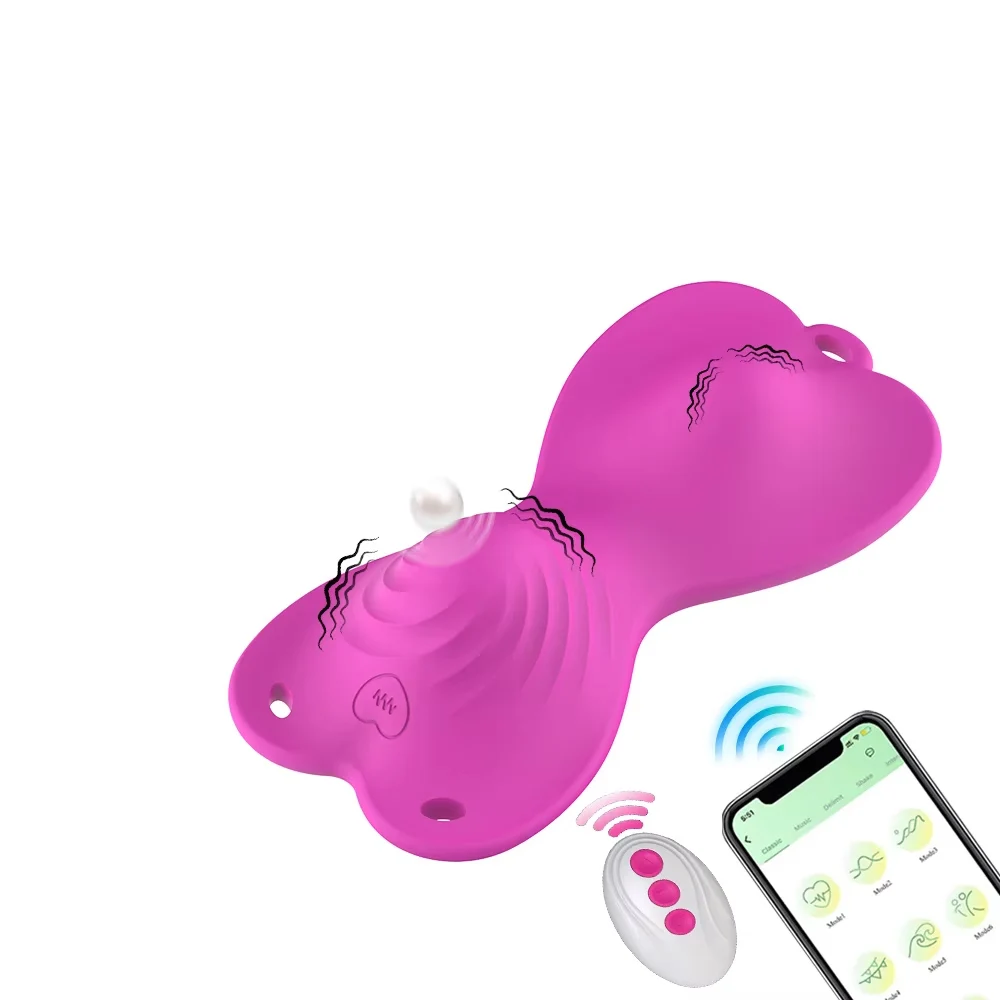 APP Fernbedienung Vibrator Schmetterling Klitoris Stimulator Dual Motor Tragbare Vagina G-punkt Massager Weibliche Erwachsene Sex Spielzeug für Frau