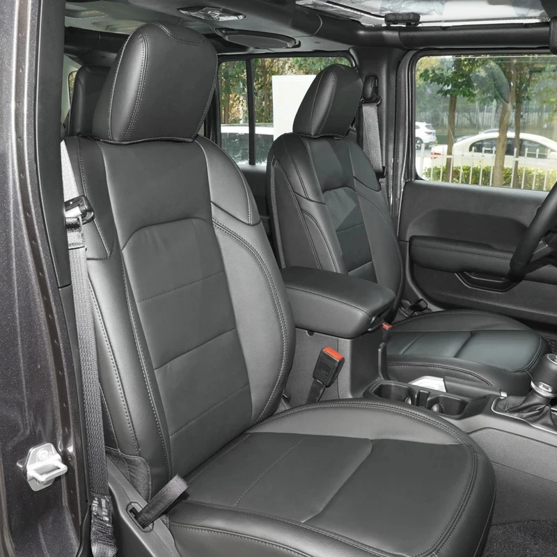 

Hot Selling Custom 5-Seat Faux Leather Car Seat Covers Interior Protector For 2018-2022 4-Door Models