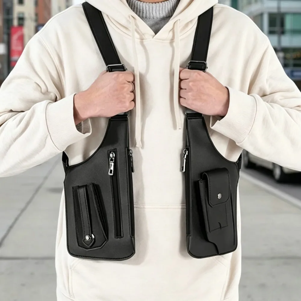 

Large Double Shoulder Armpit Bag - Underarm Holster for Men, Anti-Theft Concealed Crossbody