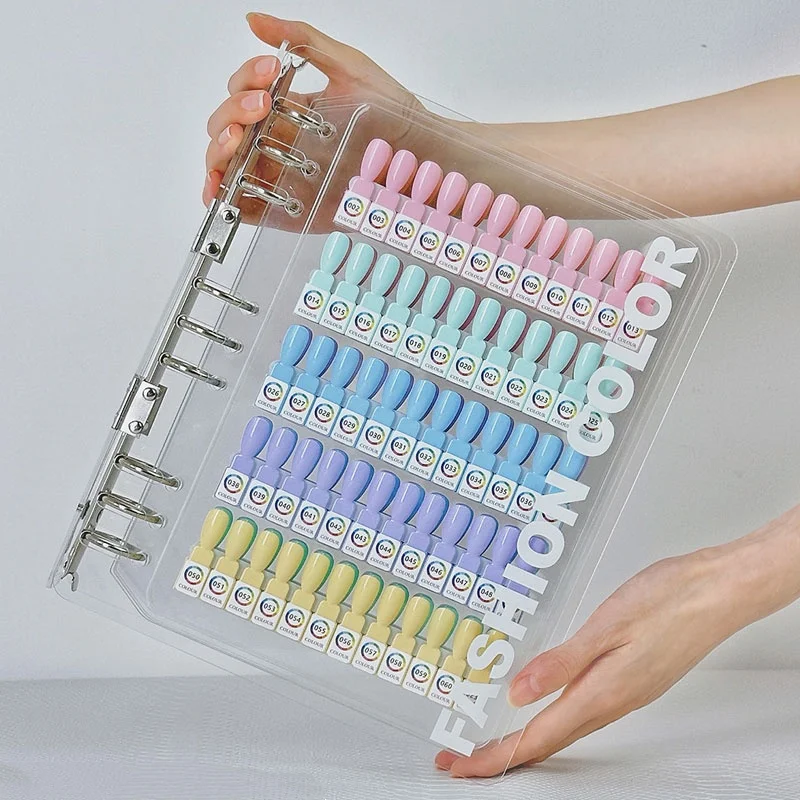 78‑240 Colors Magnetic Nail Swatch Book Acrylic Nail Color Chart Detachable Tips Display Album For Nail Salon Manicure Supplies
