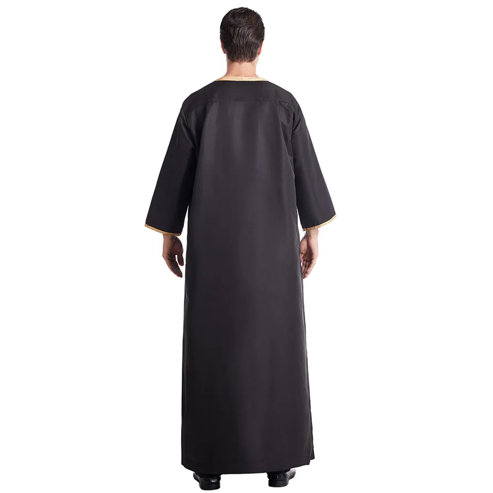 Eid Men Jubba Thobe Muslim Caftan Saudi Arabic Robe Thoub Ramadan Turkey Abaya Dress Embroidered Gown Islamic Clothing Dishdasha