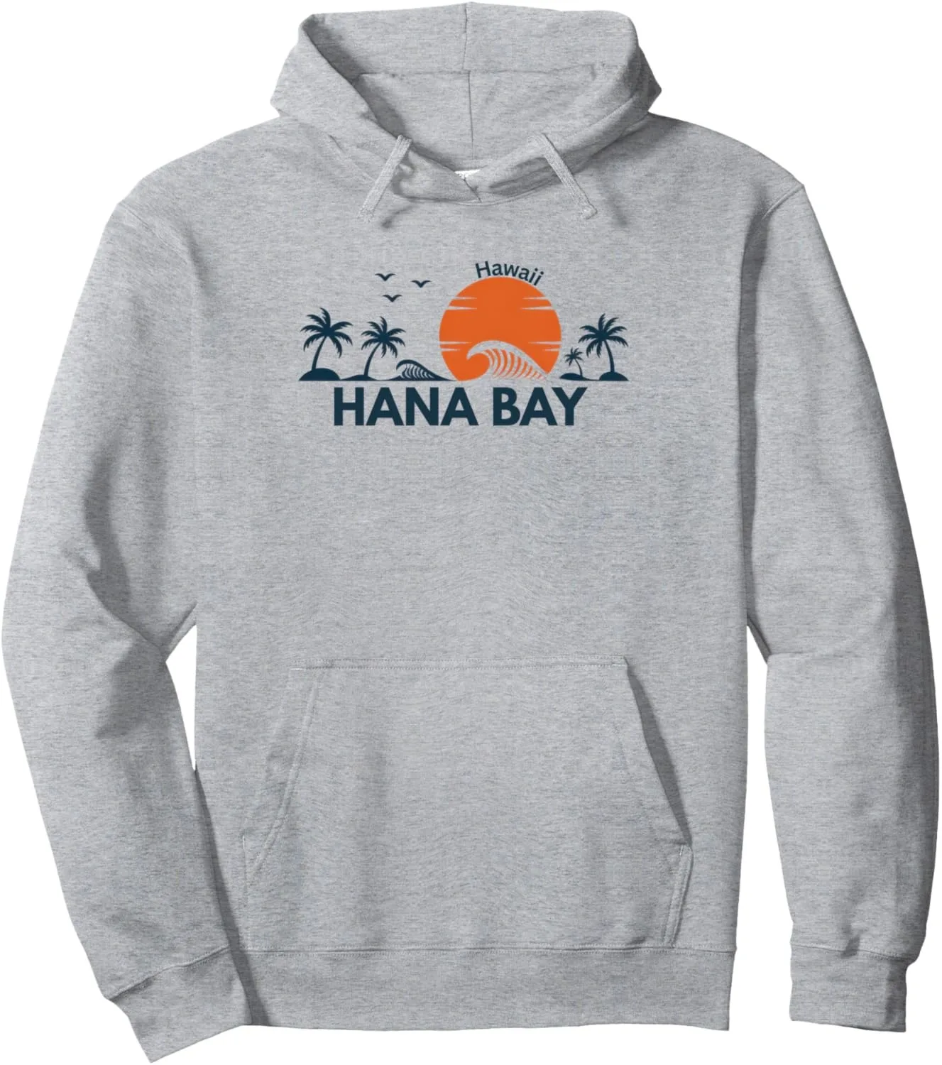 

Autumn and Winter "Hana Bay Hawaii Vibe" Tropical - Themed Cotton Hoodie, Stylish Vacation Sweatshirt