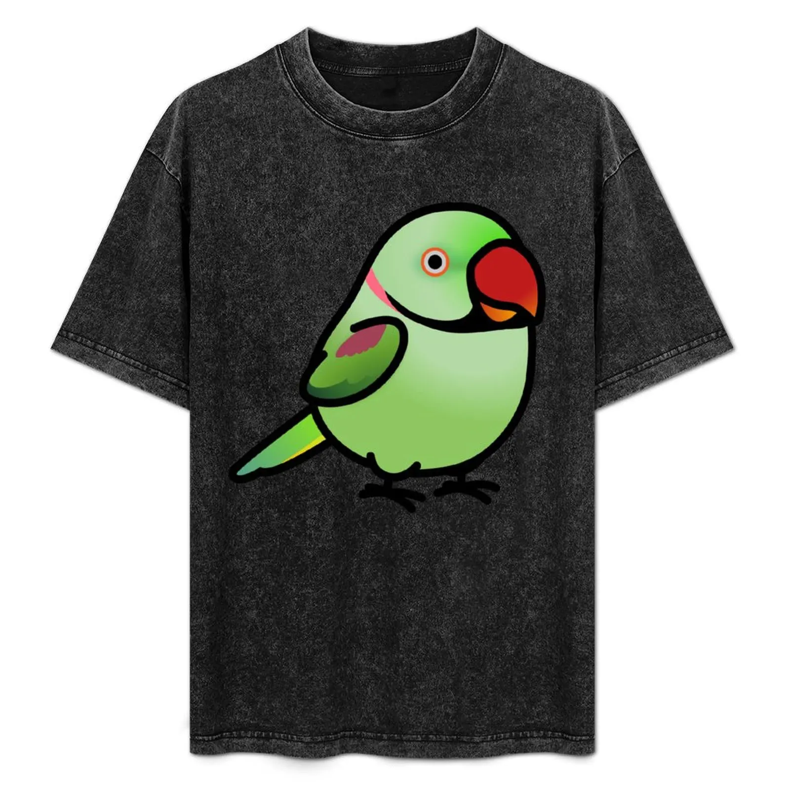

Футболка с графическим принтом «Пухлый александрийский попугай» для мужчин, с коротким рукавом