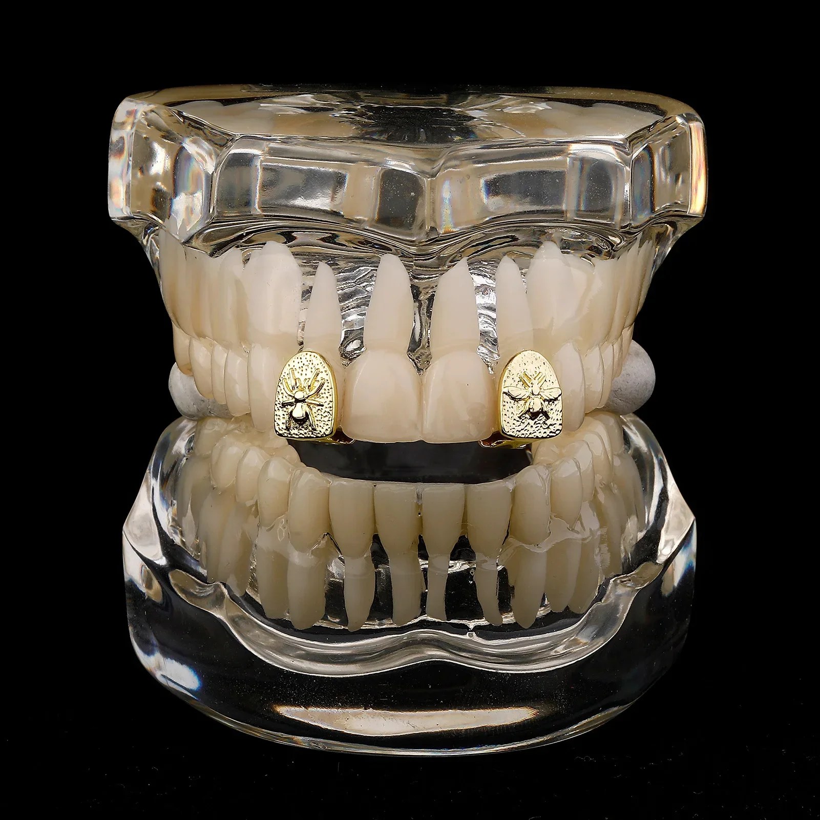 TOPGRILLZ Trend Single Animal Teeth Grillz Hip Hop Glossy Tooth Caps For Women Men Body Jewelry Halloween Decoration