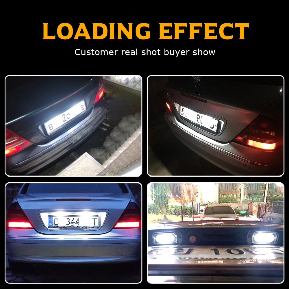 2x Fits For Chrysler Crossfire Coupe Roadster 2004 2005 2006 2007 2008 SMD White Error Free Led License Plate Lights Lamps