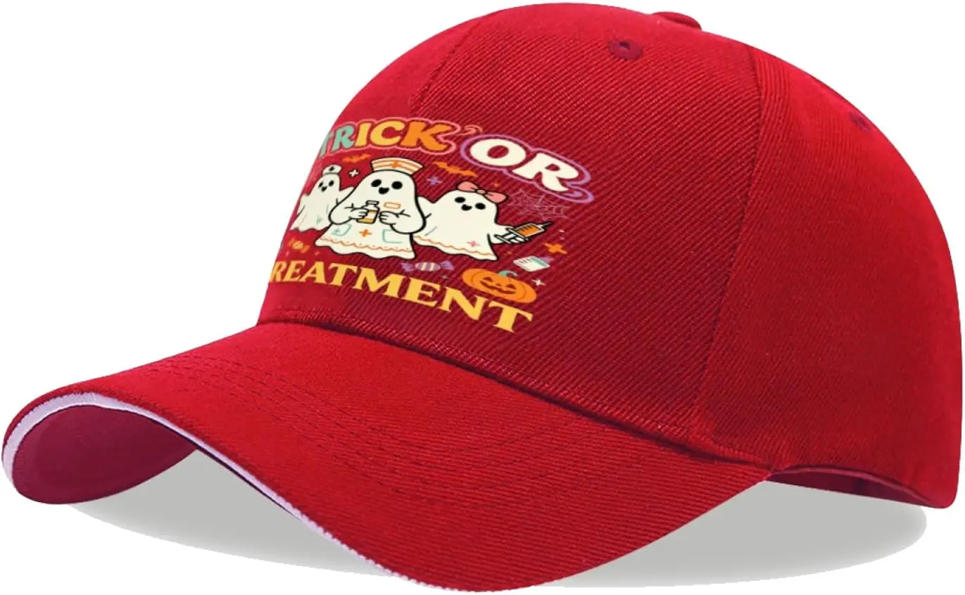 Trick Or Treatment Halloween Sandwich Baseball Hats for Women