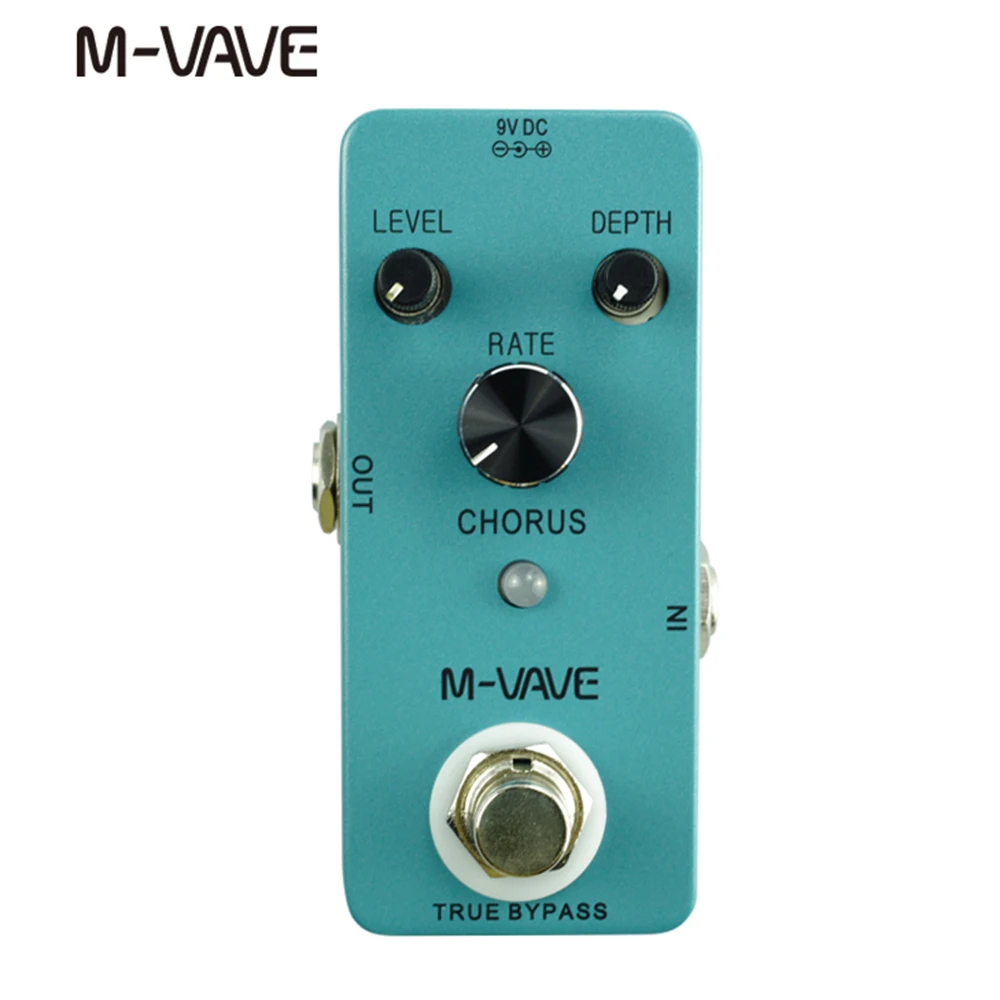 M-VAVE CHORUS Choral Guitar Single Effect Device rue Bypass Full Metal Shell Chorus Volume/ Depth/ Speed Control Guitar Parts