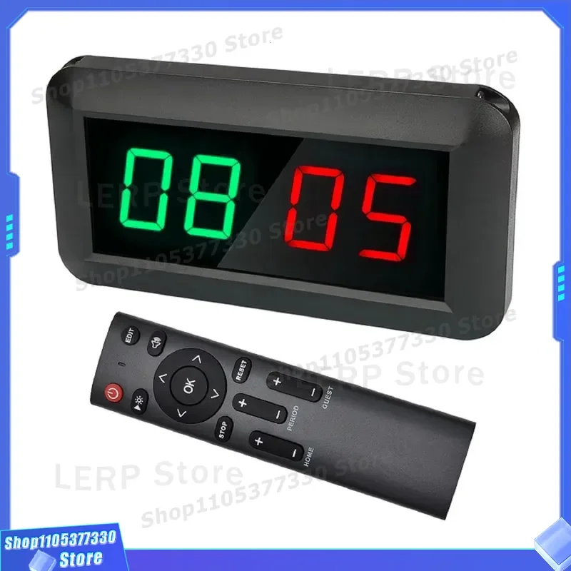Jhering 1.5 Inch Electronic Digital Scoreboard Countdown Rise Timer for Basketball Soccer Game Light Emitting Diode Display