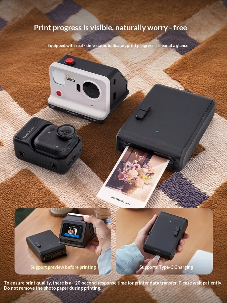 PGYTECH GO Ultra FunCam Box/Set P-GM-446 Instant Camera Protective Camera Case For Insta360 GO Ultra With Wrist Strap view 4