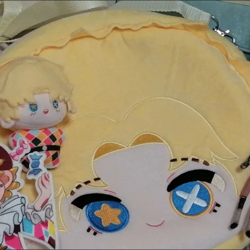 Tas Selempang Lucu Mike Morton dari Anime Game Identity V Acrobat Kawaii Face Cosplay Lolita Girl Itbag, Koleksi Hadiah untuk Penggemar