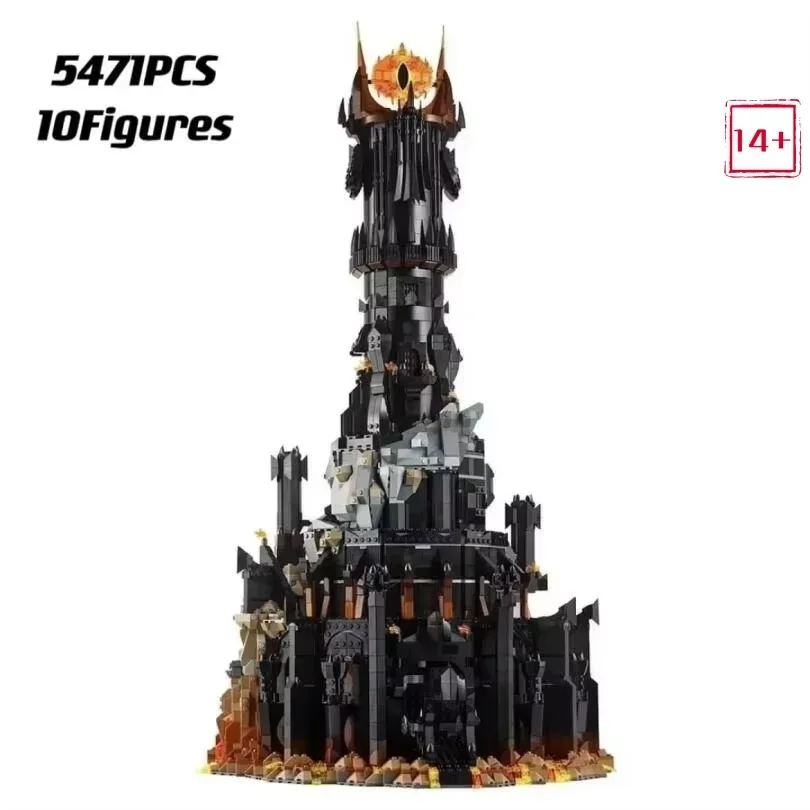 5471PCS Home Decoration Black Tower Building  Model Desktop Ornament Adults Birthday Christmas Gift Spot