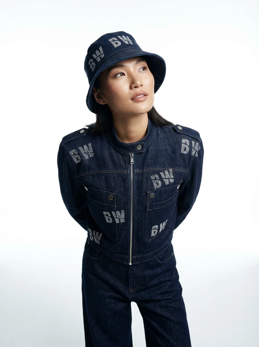 

Повседневный модный комплект для женщин: джинсовая куртка и прямые брюки, оригинальный цвет, куртка с длинными рукавами на пуговицах, хлопок