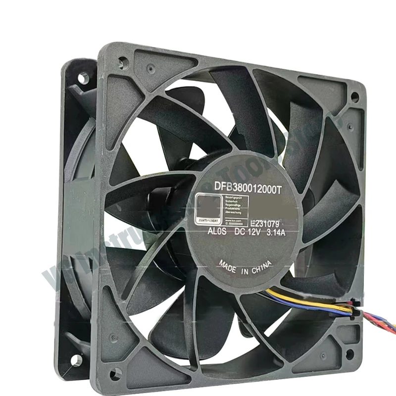 For DFB380012000T Ball Bearing 12038 ASIC FAN 12V 3.14A 7000RPM for Antminer S19 S19pro L7 S17 T17 INNOSILICON Miner A10 A11 T2T view 3