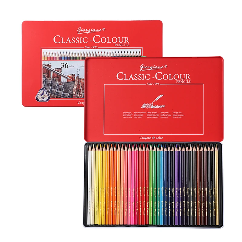 Giorgione High Quality Painting Set 36 Colors Classic Colour Pencils A4 Sketch Pad