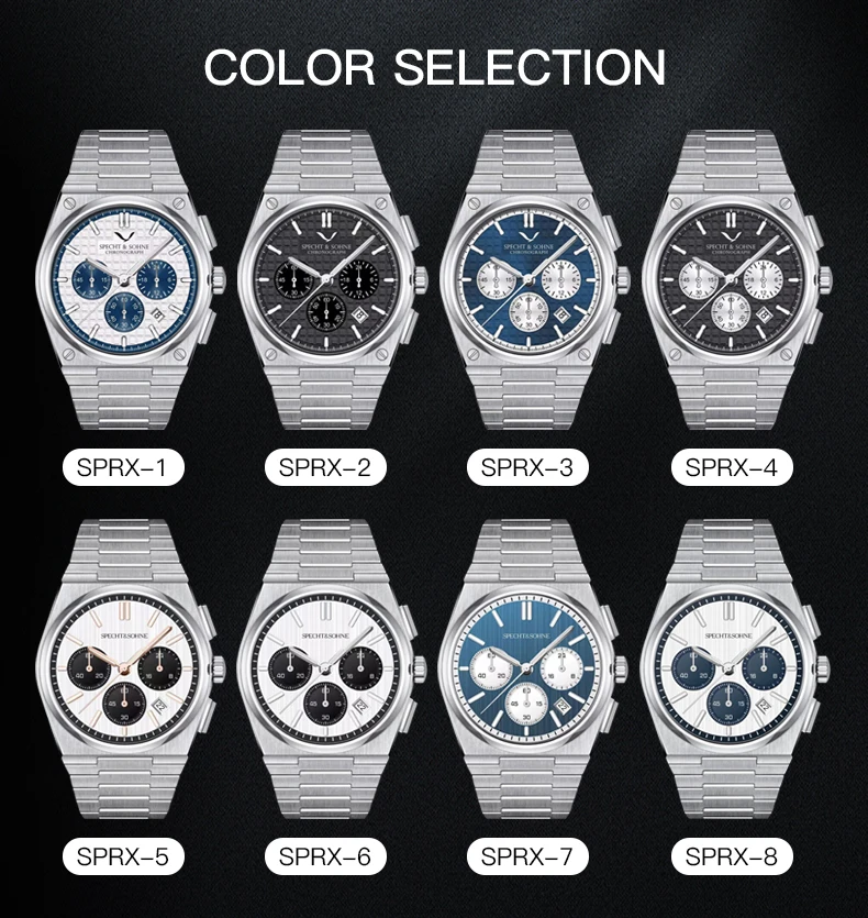 Dropshipping 2025 Best Selling Products Wristwatch For Men Japan VK63 Chronograph Quartz Watch Panda face Relogio Masculino 41MM