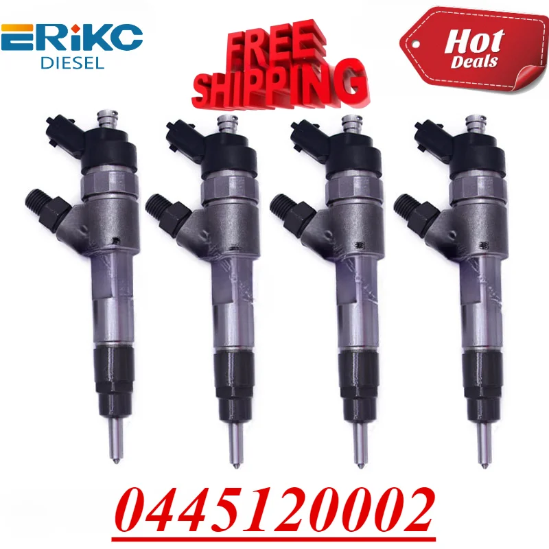 4PC 0445120002 Common Rail Injector 500384000 Fuel Sprayer for Bosch Iveco RENAULT TRUCKS FIAT DUCATO 500313105 500384284