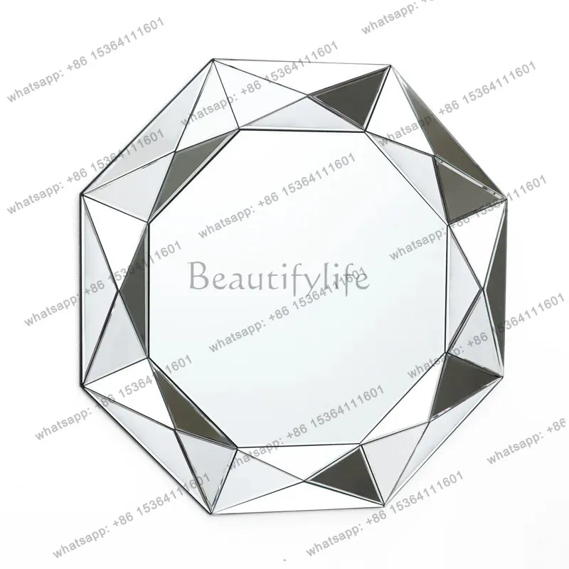 Diamant-Geschenkspiegel, doppelachsig, aus Weißblech, quadratisch, kleiner dekorativer Spiegel