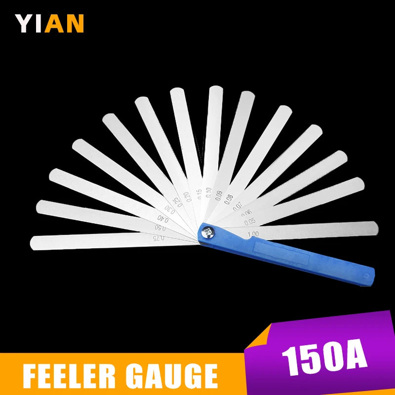 150A17 Feeler Gauge Metric Probes For Gap Sheet Gauge Blades Measurment Tools Spark Plug Gauge Set Leaf Filler Thickness Gauge