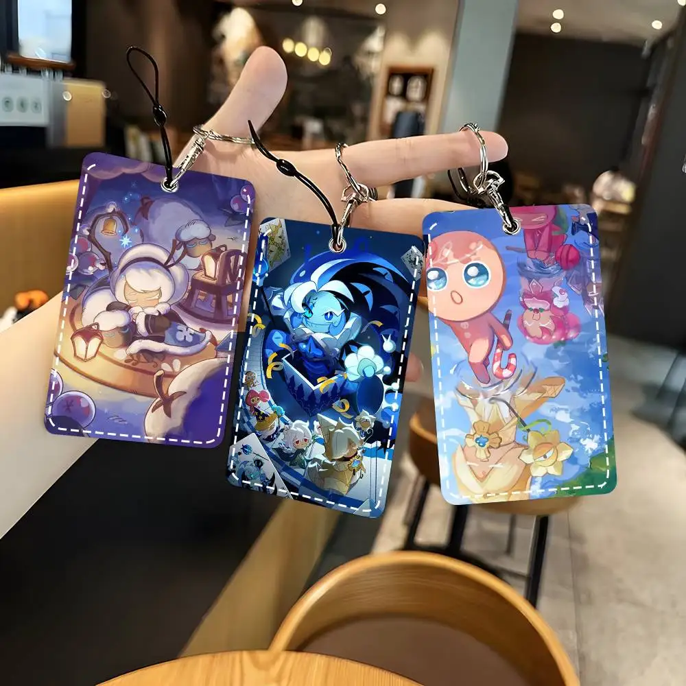 

1 шт. Корейский брелок-кошелек для карт C-Cookie Run Kingdom, кожаный держатель для карт, брелок для ключей