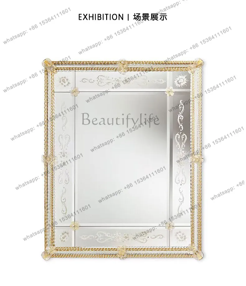 Premium makeup decorative mirror bathroom European home wall mirror