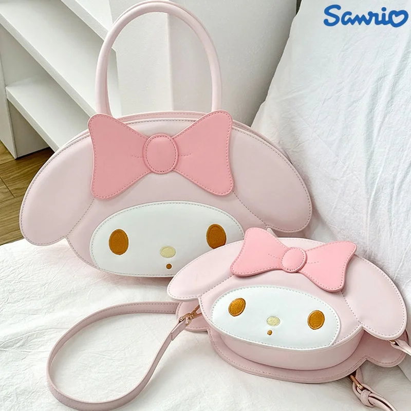 Anime sanrio olá kitty minha melodia dos desenhos animados couro do plutônio saco do mensageiro bolsa de ombro bonito meninas saco presentes aniversário