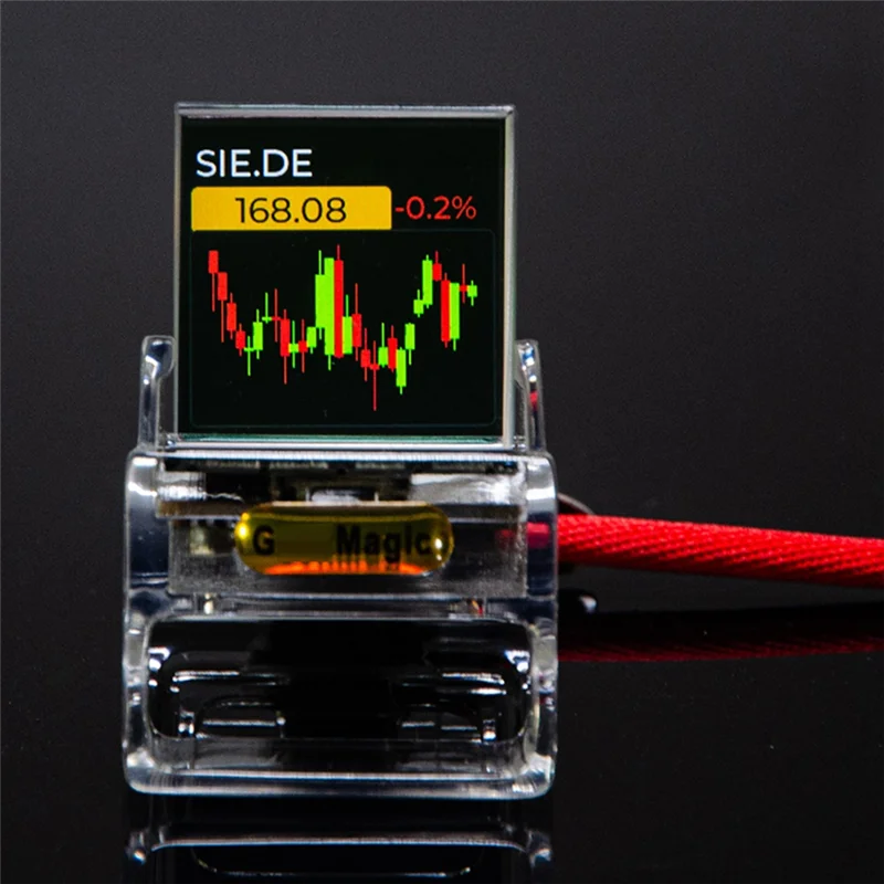 -A96Z Bitcoin Stock Ticker Monitor Meteorológico Display Digital Relógio Personalizado Reprodução de Imagem GIF Relógio Sensor Giroscópio Embutido A