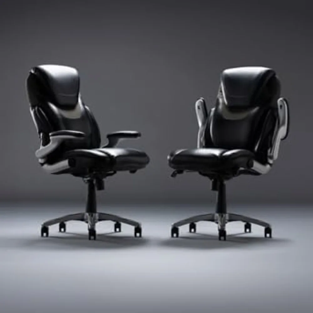 كرسي مكتب تنفيذي مريح من سلسلة Avanti مع أذرع قابلة للطي ودعم قطني - مثالي للمنزل والدراسة - حديث