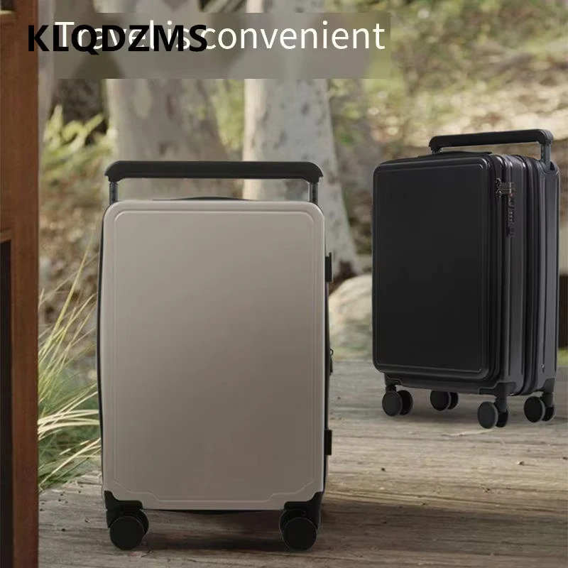 

KLQDZMS Suitcase on Wheels New 20"26 Inch ABS+PC Boarding BoxMen's USB Charging Trolley CaseWomen's Password BoxCabin Luggage