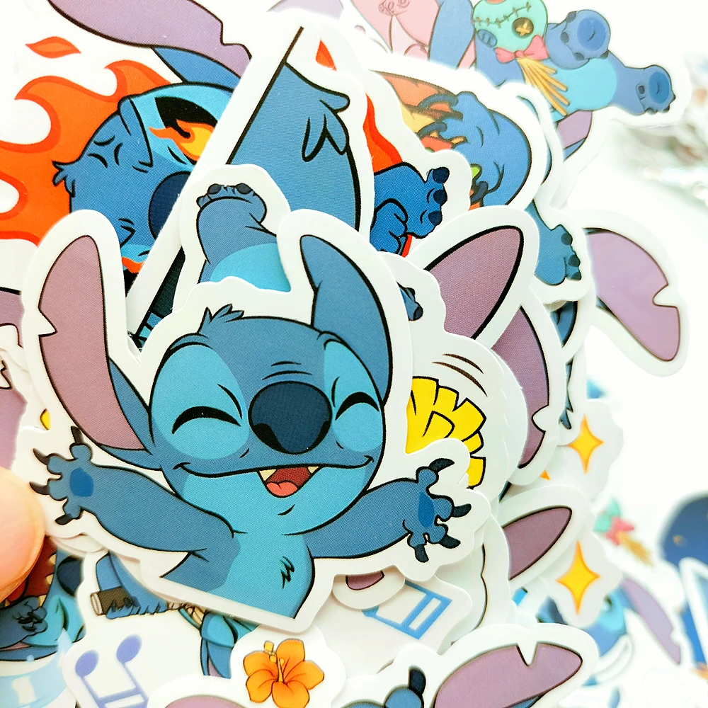 10/30/60/80/100/120/150Pcs Lilo Stitch Balloon Decoration Stickers Kids Luggage Cup Laptop Phone Skateboard Scrapbook Aesthetic