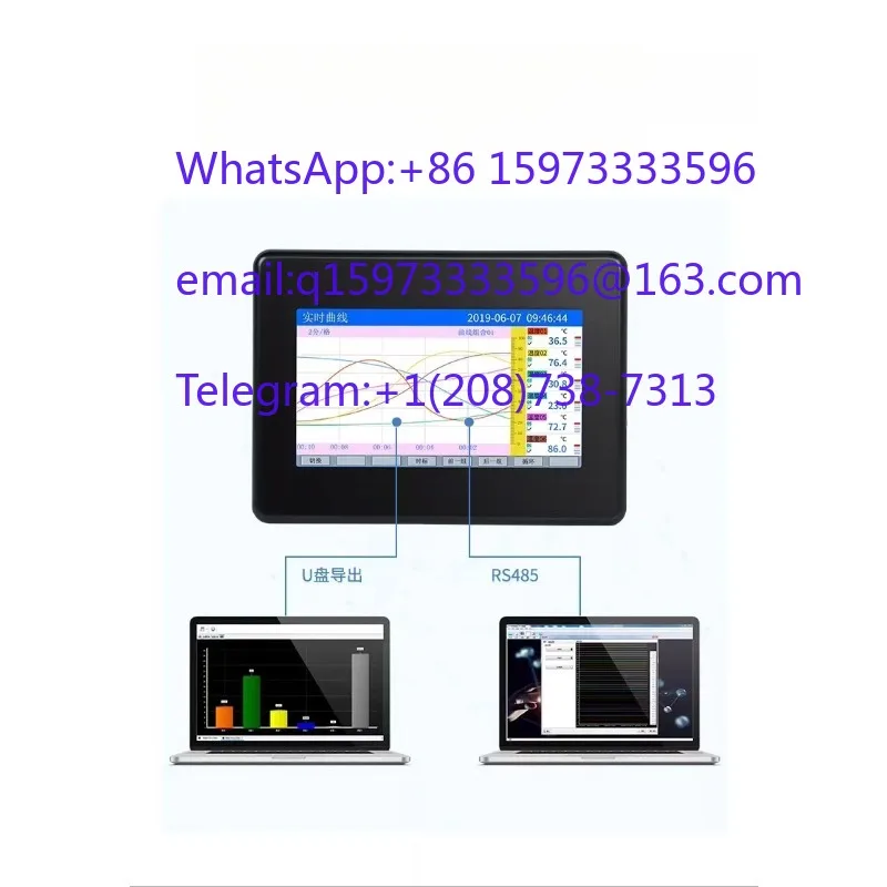 Touch Screen Paperless Recorder Temperature Inspection Instrument Voltage Current Monitoring Data Logger