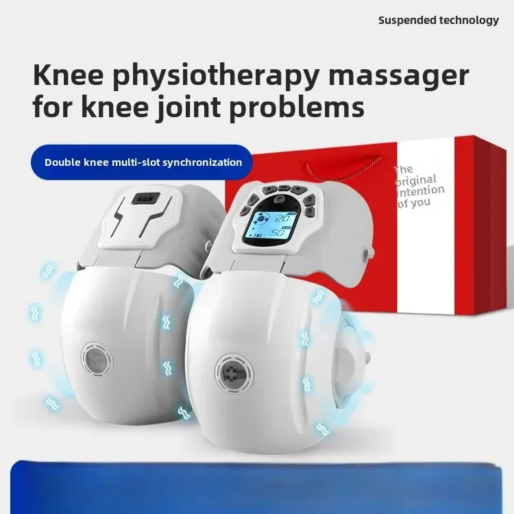 Knee Physiotherapy Massager, Wormwood Hot Compress Knee Pad for Meniscus, Effusion & Old Cold Leg Relief