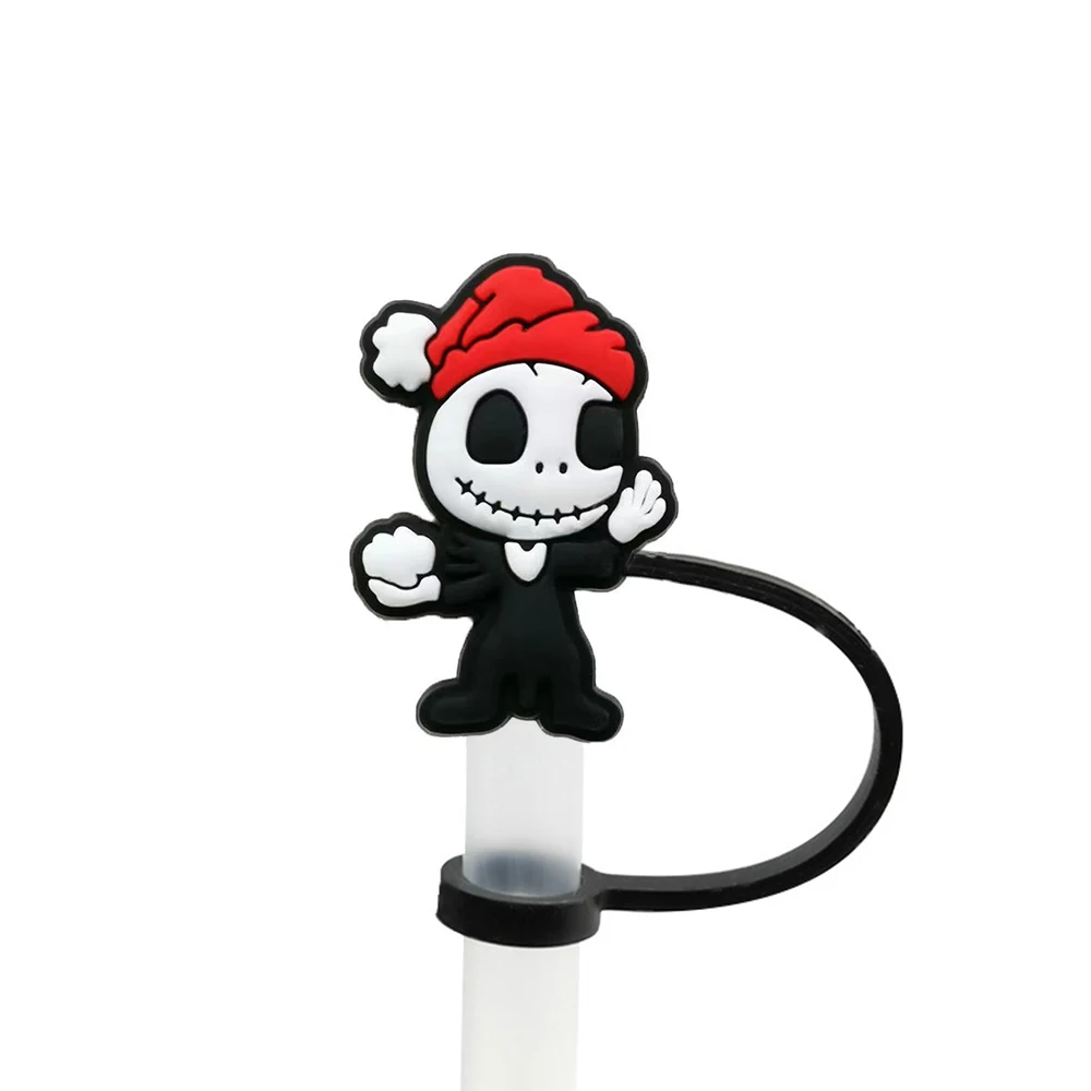 The Nightmare Before Christmas Silikon für 10 mm, Strohkappen für Glasbecher, mit 30 und 40 Unzen Becher mit Griff, staubdicht, wiederverwendbar – Detail 11