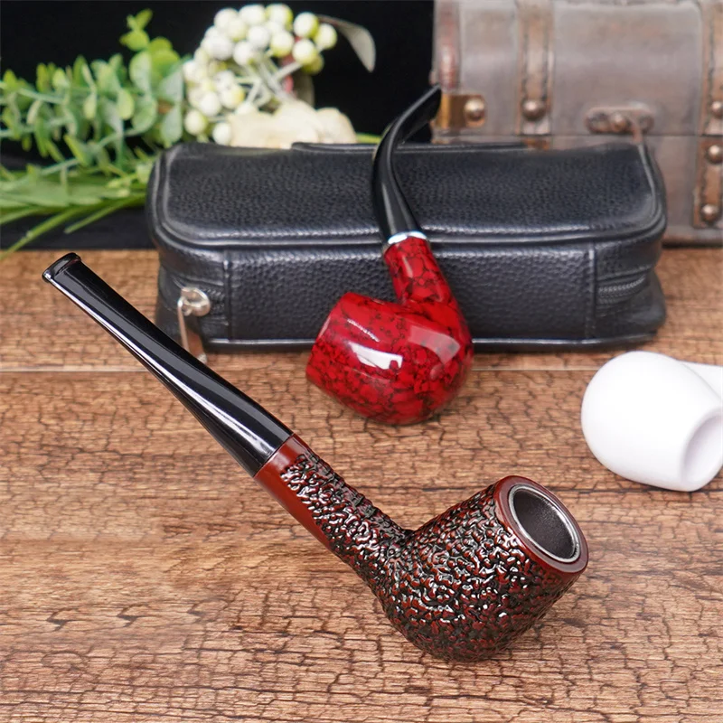 Solid Wood Traditional Style Nature Tobacco Handmade Ebony Wood Smoking Durable Pipe Gifts Smoking Accessories Tobacco Grinder