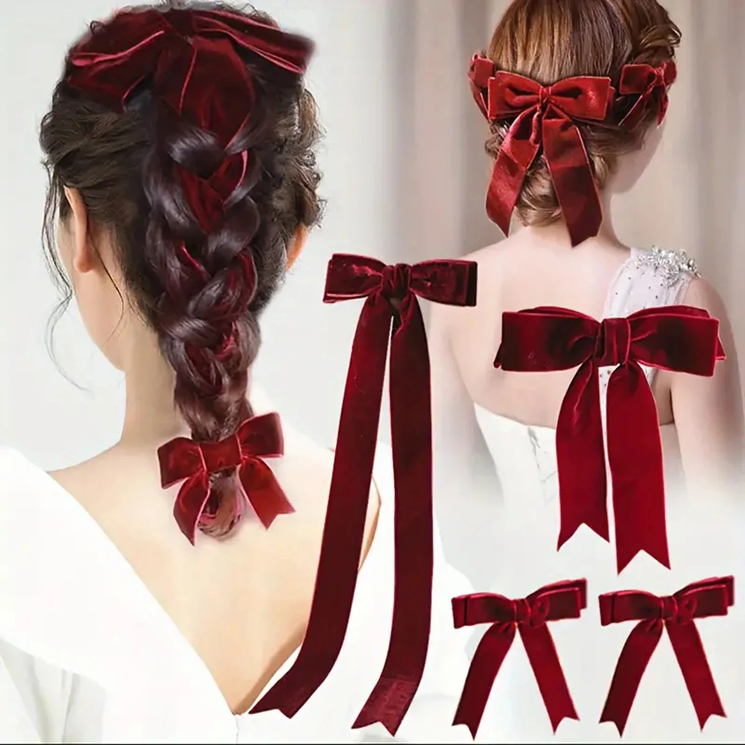 Breite: 6–25 mm, 5 Yards Samtband für Geschenkverpackungen – einseitiges beflocktes Klebeband, weihnachtliches dekoratives Band, DIY-Bastelbedarf – Detail 11