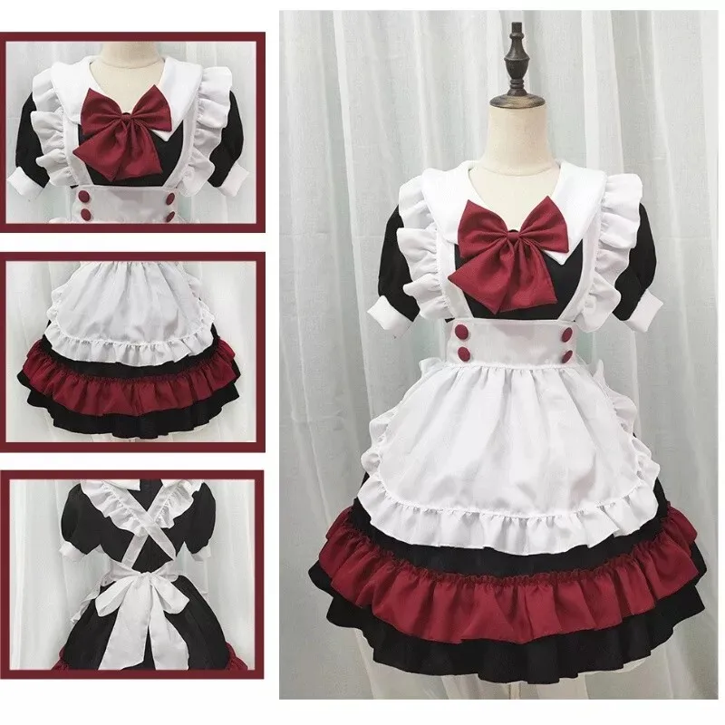 

Halloween Selected Black and Red with Maid Dress Cosplay Customized