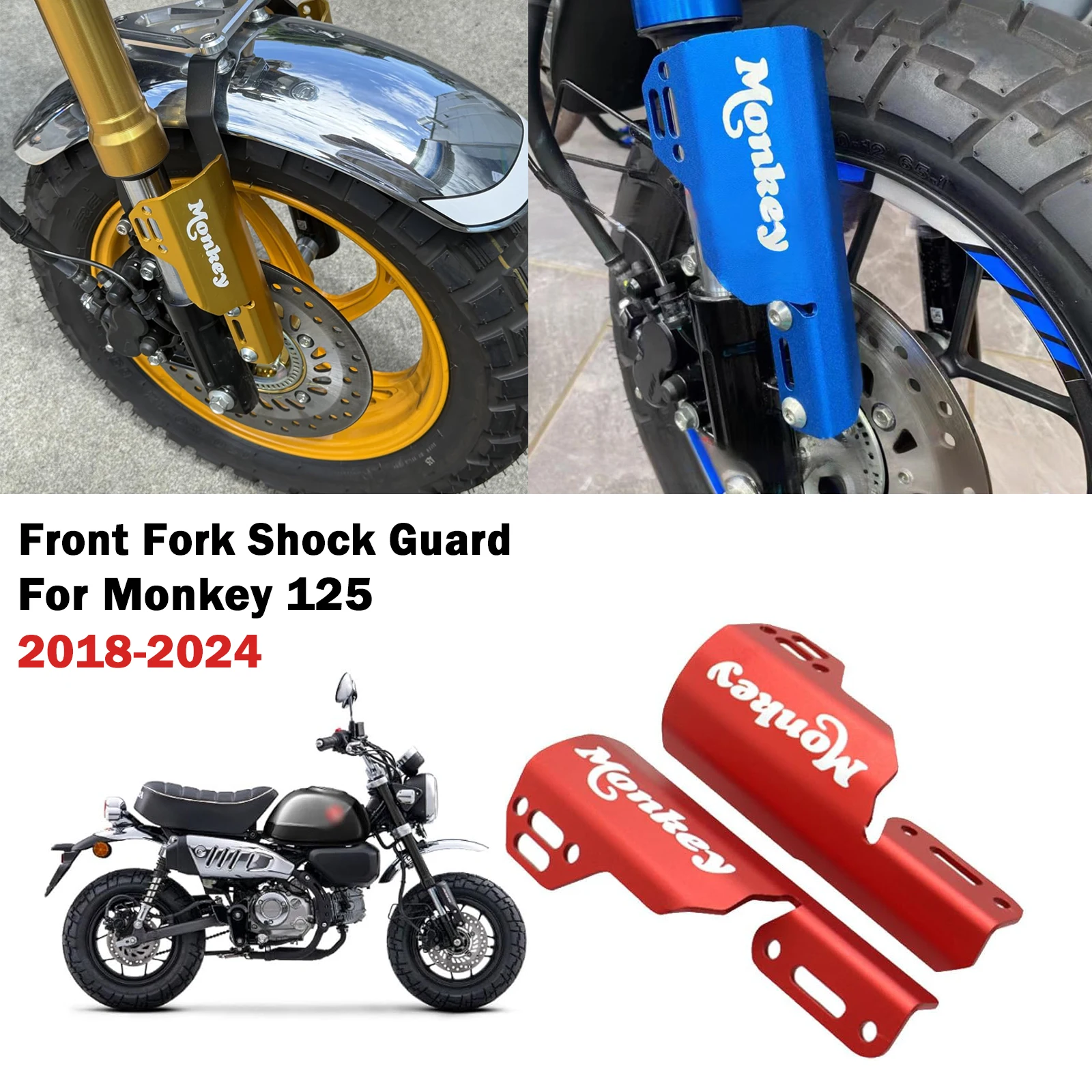 

Для Monkey 125 2018-2024 мотоцикла, передняя вилка, защита от ударов, защитная крышка, передняя вилка, амортизатор, втулка амортизатора