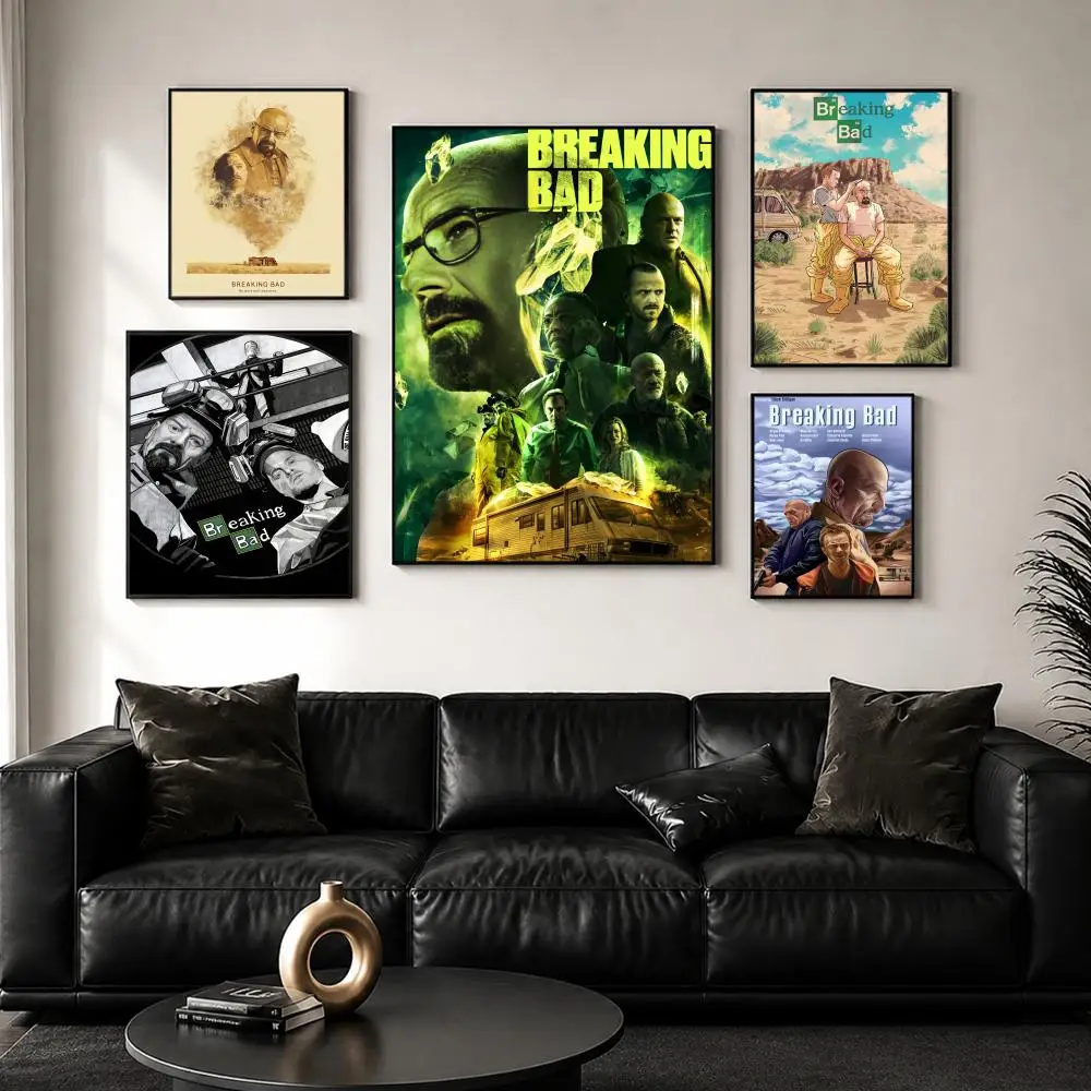 Hot TV B-Breaking Bad Painting Calligraphy Wall Art Canvas Poster Premium Home Decor Print for Living Room Bedroom