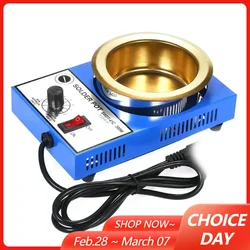 100/150/250/300W Solder Pot Tin Melting Furnace Thermoregulation Soldering Desoldering Bath 200~450 Centigrade+Universal Adapter