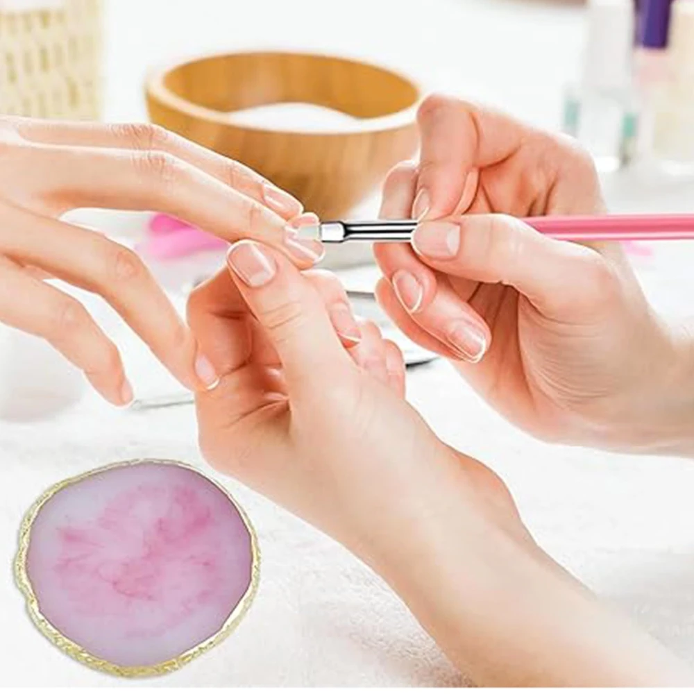 22개 네일 아트 브러쉬 세트, 양면 도트 펜 및 믹싱 팔레트, DIY 홈 살롱용 포름알데히드 프리 매니큐어 도구 키트