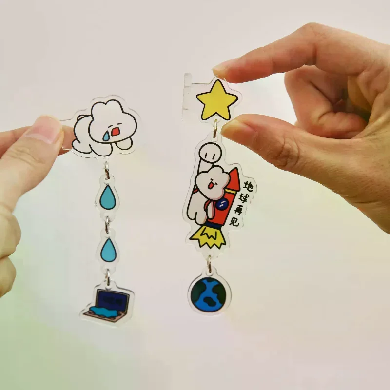 Creative Worker Niu Ma Series Computer Side Decoration Acrylic Rocking Music Decorative Accessories Cute
