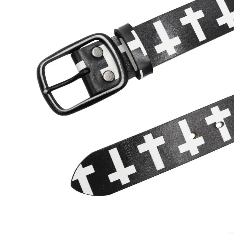 ユニークな十字架プリントウエストベルトヴィンテージバックルステージダンサー用コスチュームジュエリーウエストボディジュエリーレトロバックル