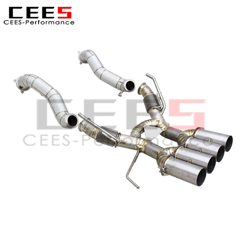 CEES Straight Through Downpipe Catback for Mclaren 765LT 4.0T 2020+ Racing Full Stainless Steel Exhaust Pipes
