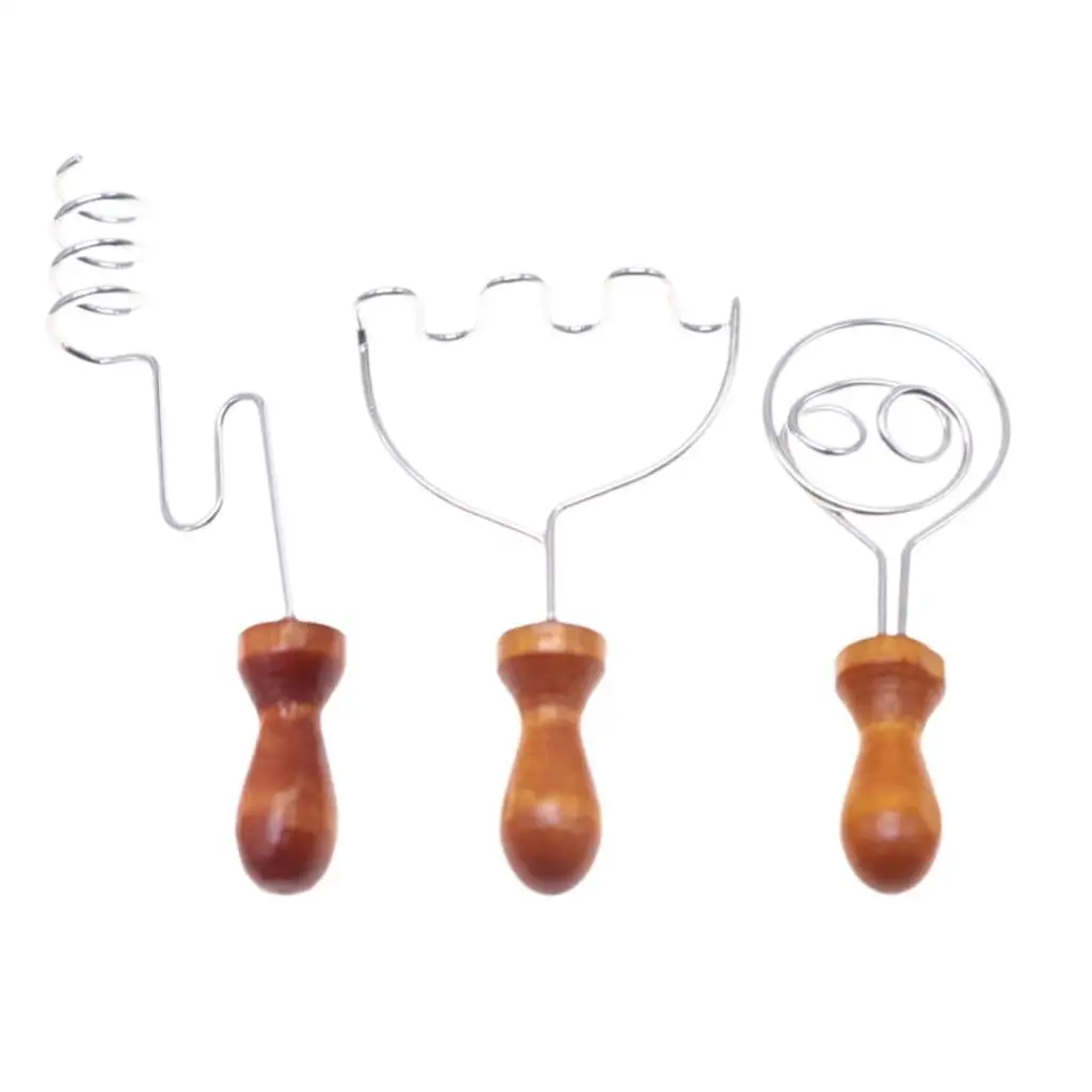 3 조각 인형 집 베이킹 거품기 혼합 도구 1/12 용품 주방 가전 액세서리 빵 만들기 소형 거품기 마셔