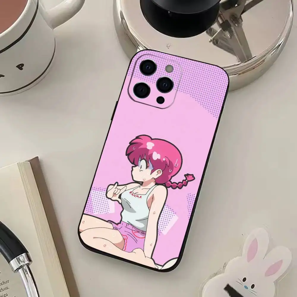 COOL R-Ran-ma 1 2 telefoonhoesje voor iPhone 17,16,15,14,13,12,11 Plus, Pro Max, XS, zachte zwarte hoes