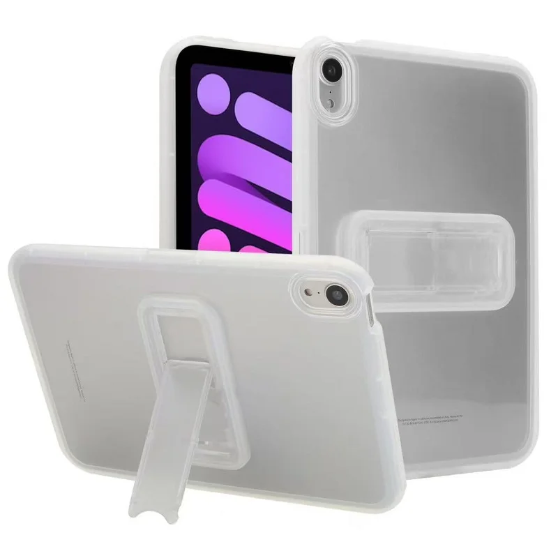 Capa de Silicone Macia com Suporte para iPad A16 Air 8 11 M4 M2 M3 4 5 6ª Geração, iPad 12 11 10ª Geração, 10.9 7 8 9ª Geração, 10.2 Mini 6 7 Pro M5
