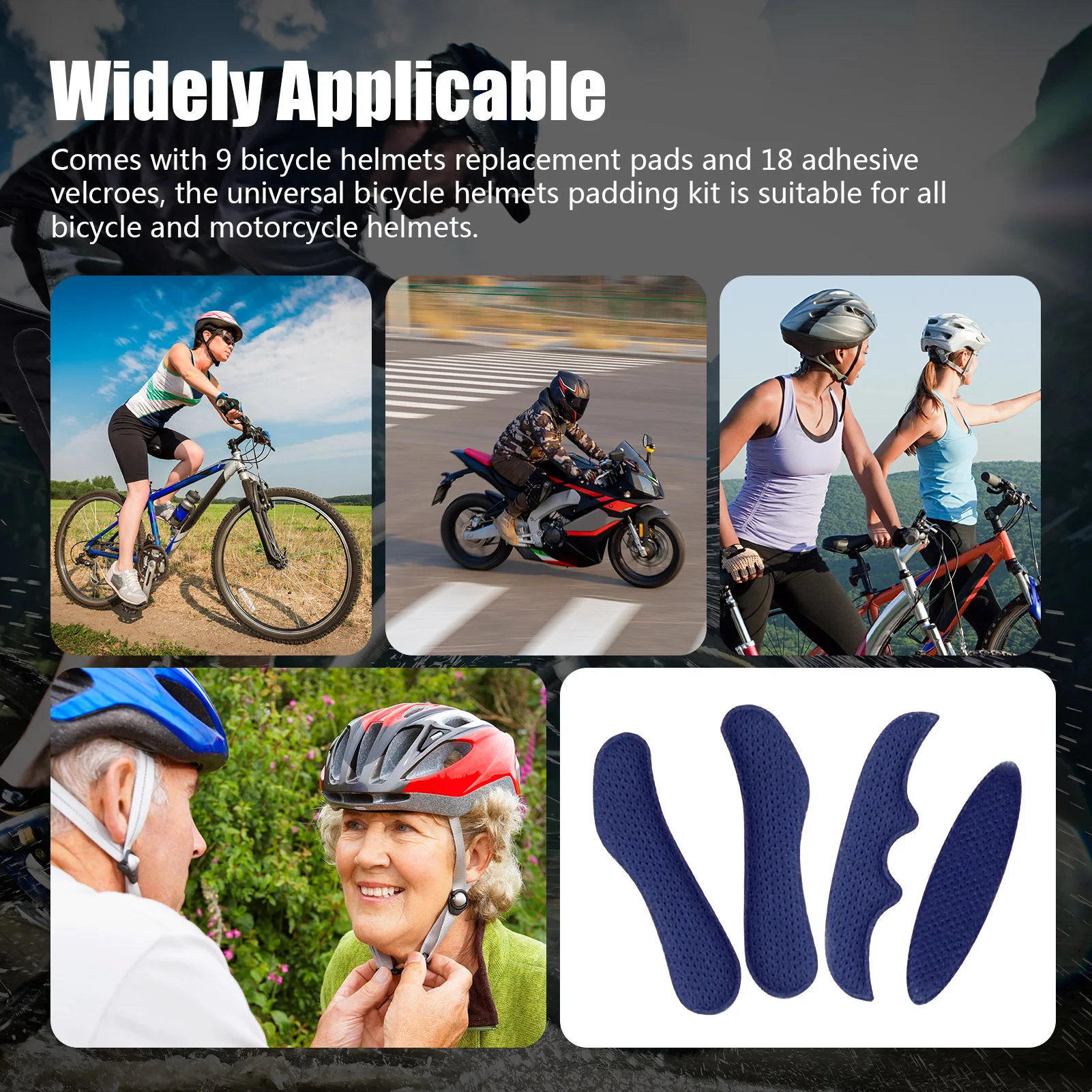 Helmets Padding Ventilated Soft Bicycle Helmets Inner Pads Bicycle Replacement Sponge Padding Supplies Helmets Protection