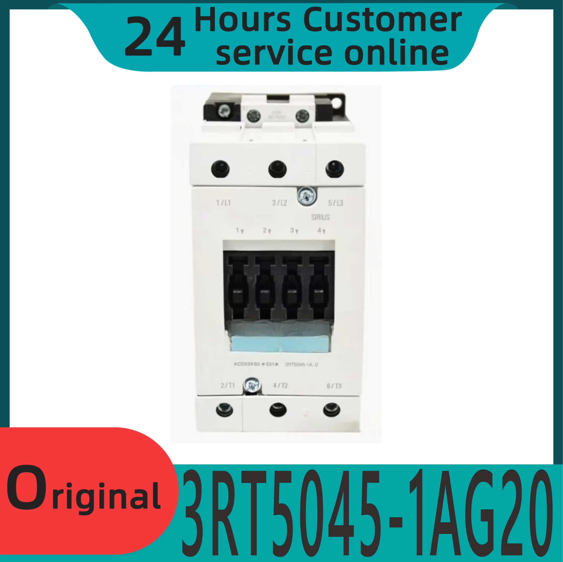 

Новый оригинальный контактор 3RT5045 Siemens 3RT5045-1AG20 AC110V ток 80А