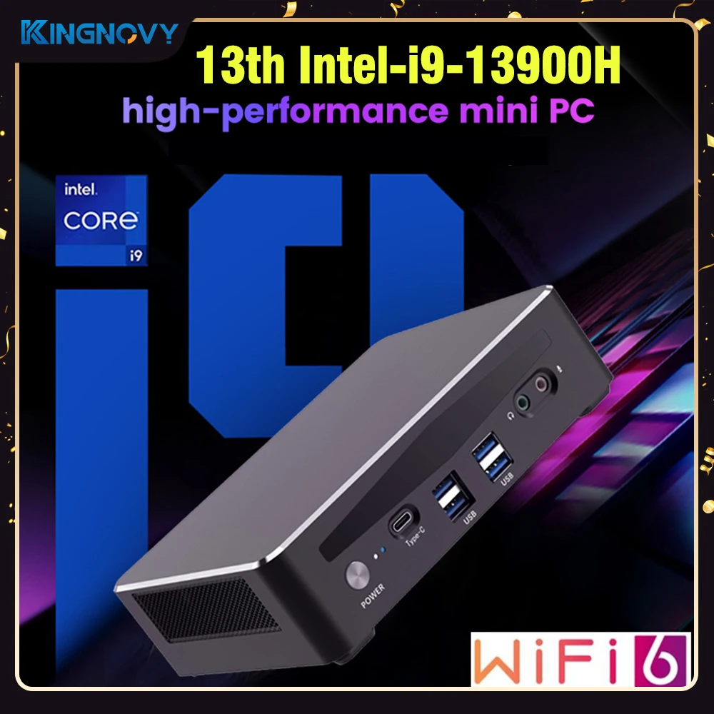 게임용 미니 PC 13 세대 인텔 i9 13900H i7 13700H 2 * DDR5 2 * PCIE4.0 듀얼 2.5G LAN NUC 데스크탑 컴퓨터 호스트 HTPC 4x4K UHD WiFi6