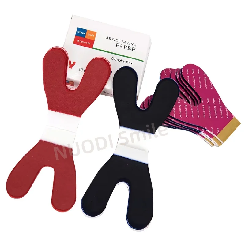 

Стоматологическая Y-образная шарнирная бумага, отбеливающая полная горловина, артикуляционная окклюзионная бумага, стоматологические лабораторные материалы, инструмент, 6 книг/коробка