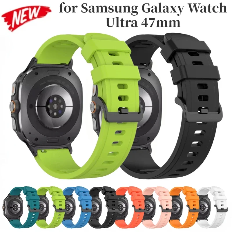 

Sports Silicone Strap for Samsung Galaxy Watch Ultra 47mm Breathable Bracelet Wristband Galaxy Watch 8-7 Ultra 47mm Accessories